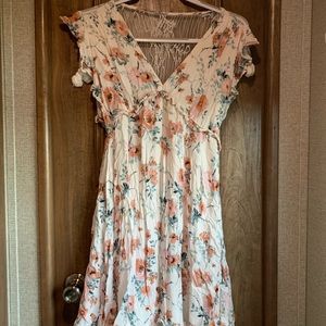 Beautiful Floral Dress with Lace Back Detail.